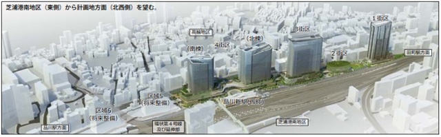 （東日本旅客鉄道株式会社「品川開発プロジェクト（第1期）に係る都市計画について」より）